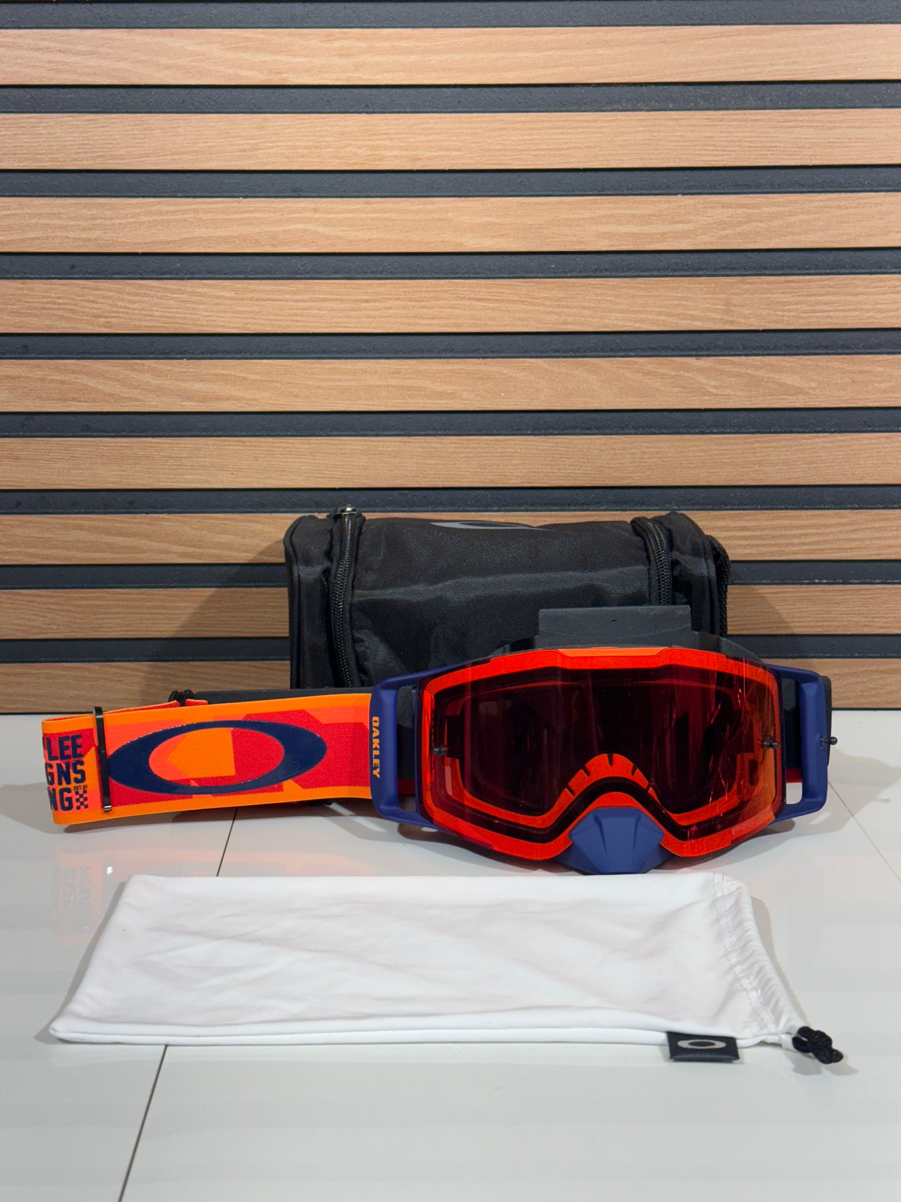 Oakley Front Line MX Goggles TLD Confetti Orange / Red - Red Prizm Lens