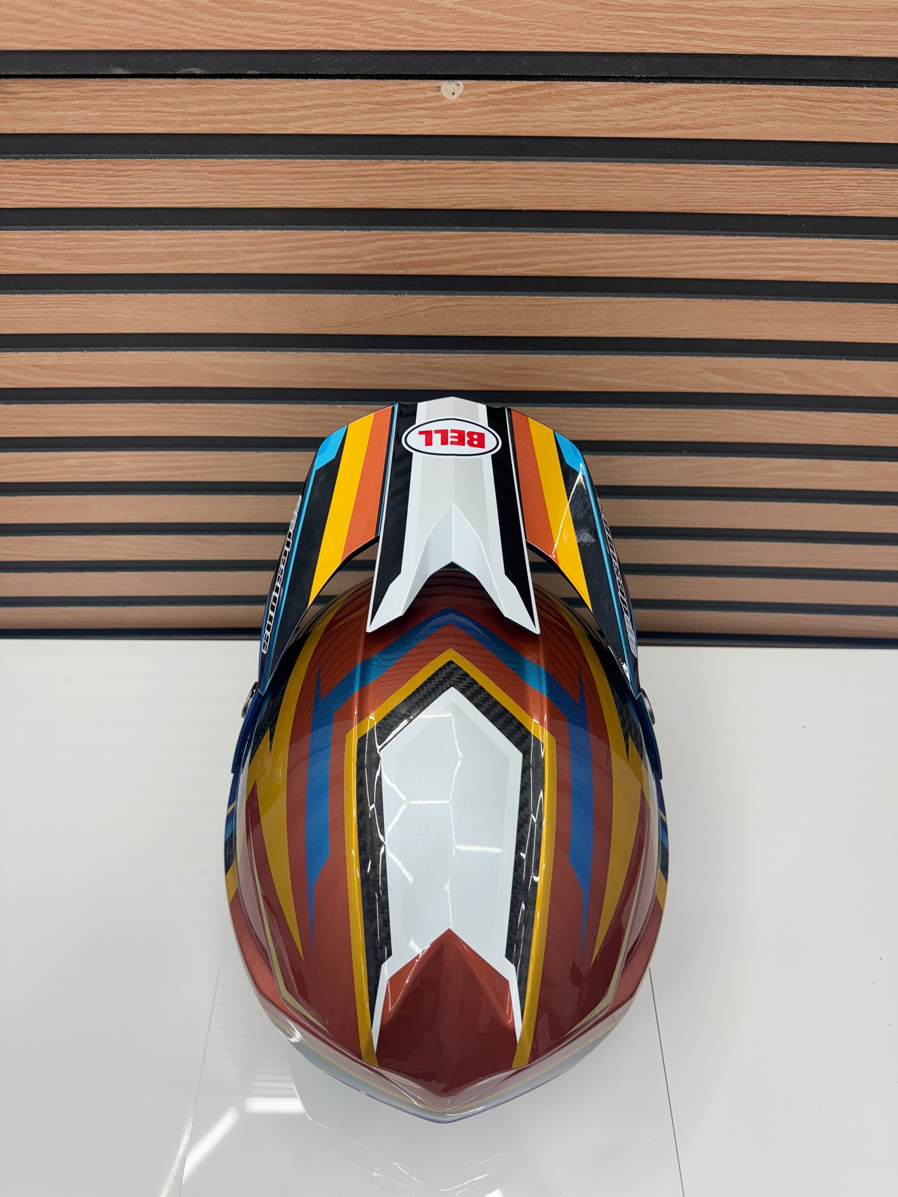 Like New - Bell Moto-10 Spherical Tomac Edition Helmet Blue / Bronze - Size Medium