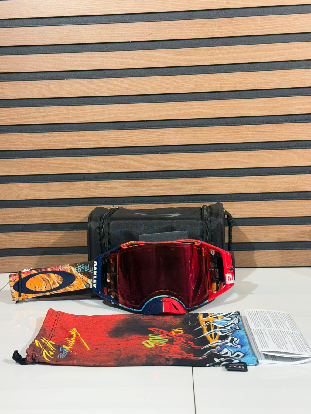Oakley Airbrake Jeffrey Herlings Graffito Red / Blue - Prize Torch Lens