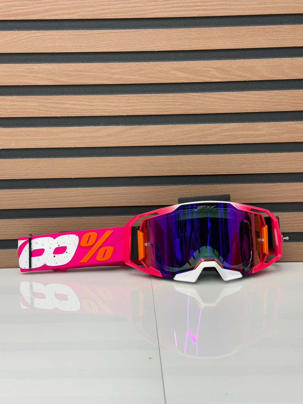 100% Armatic Goggle LE Lawrence 18 Pink / Orange - Torched Mirror Lens