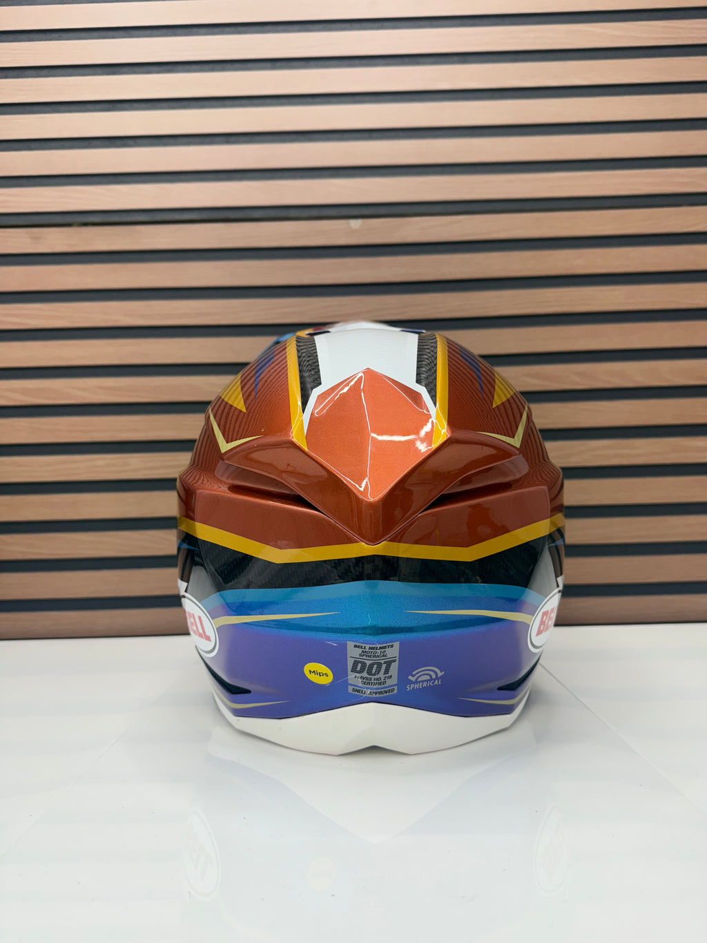 Like New - Bell Moto-10 Spherical Tomac Edition Helmet Blue / Bronze - Size Medium