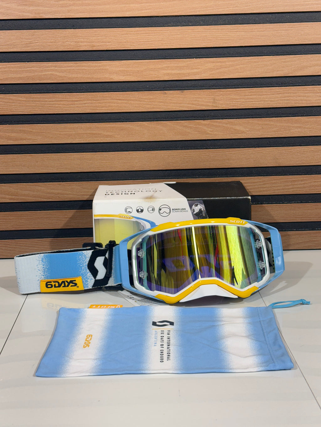 Scott Prospect Goggle 6 Days Yellow / Blue - Yellow Chrome Lens