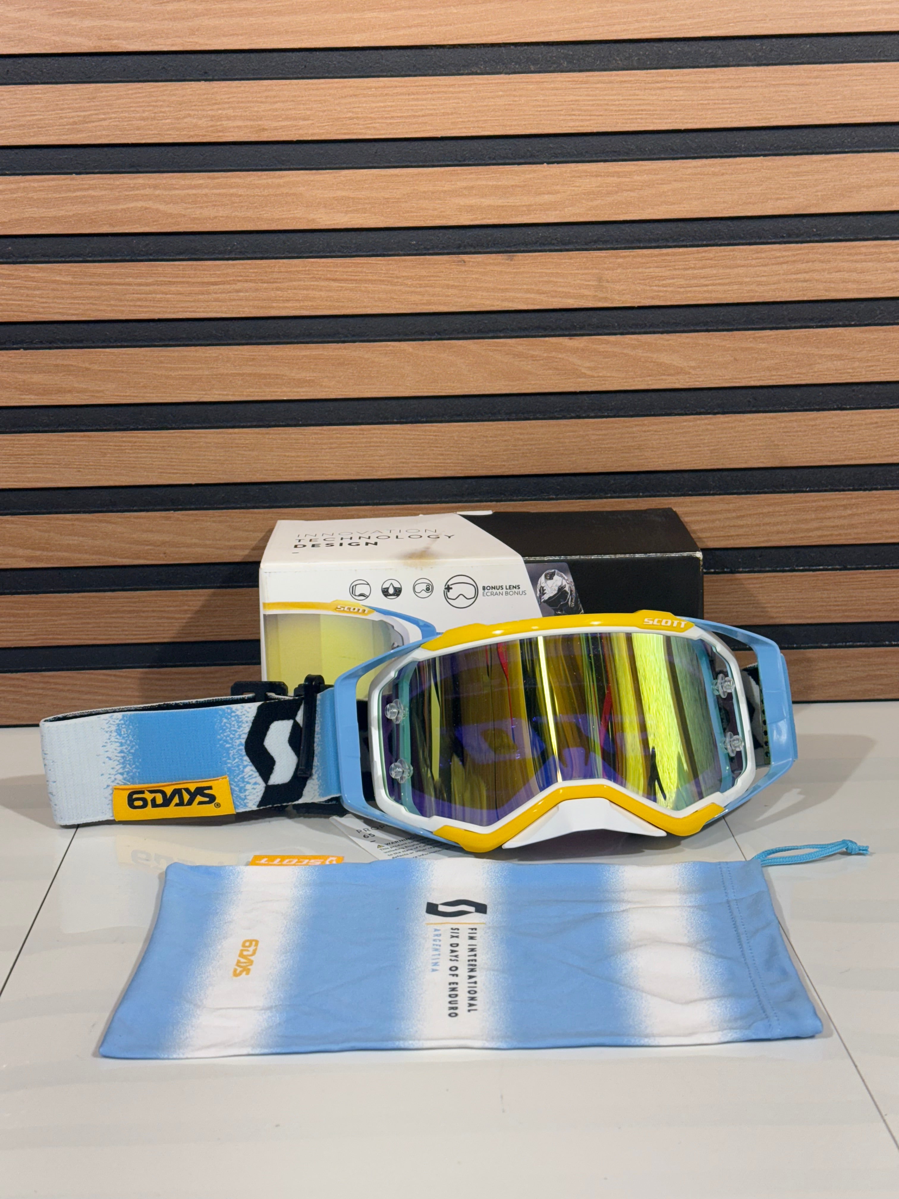 Scott Prospect Goggle 6 Days Yellow / Blue - Yellow Chrome Lens