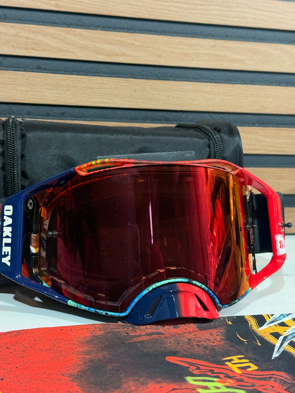 Oakley Airbrake Jeffrey Herlings Graffito Red / Blue - Prize Torch Lens