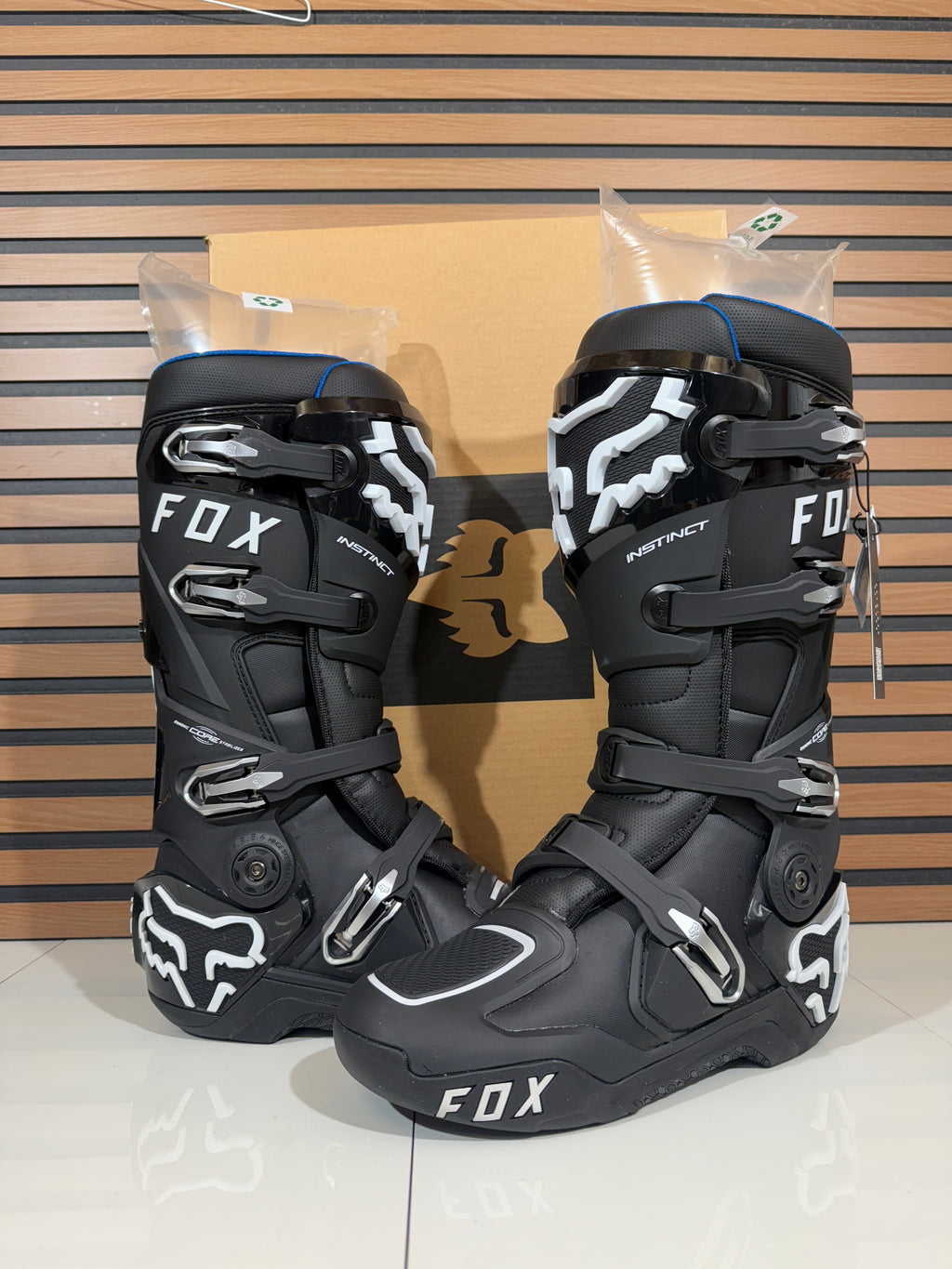 Fox Racing Instinct Motocross MX Boots Mens Size 11.5 Black / White
