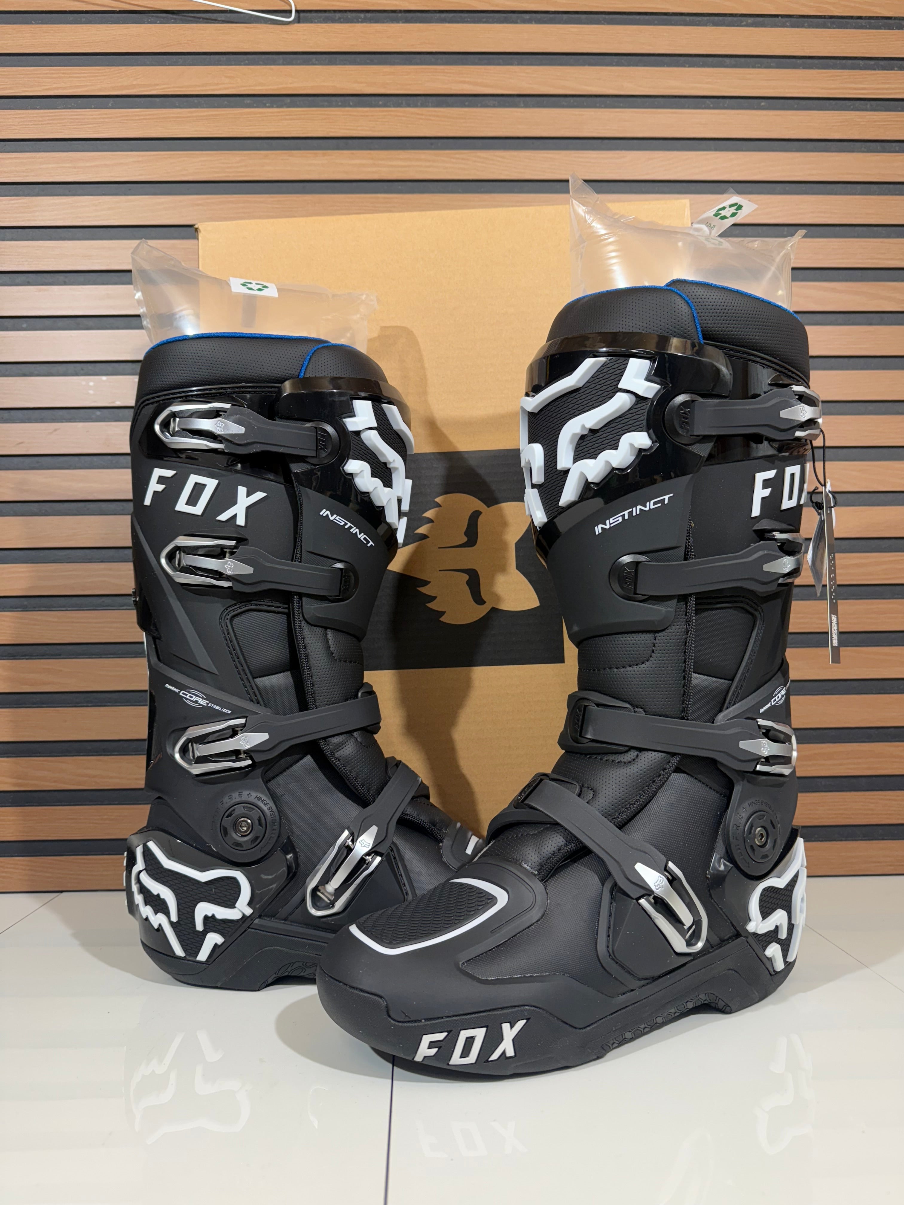 Fox Racing Instinct Motocross MX Boots Mens Size 11.5 Black / White