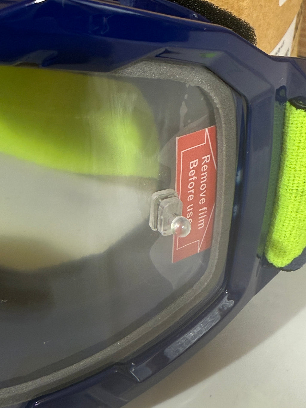 LEATT VELOCITY 4.5 MOTO MX GOGGLES Blue / Neon - Clear Lens