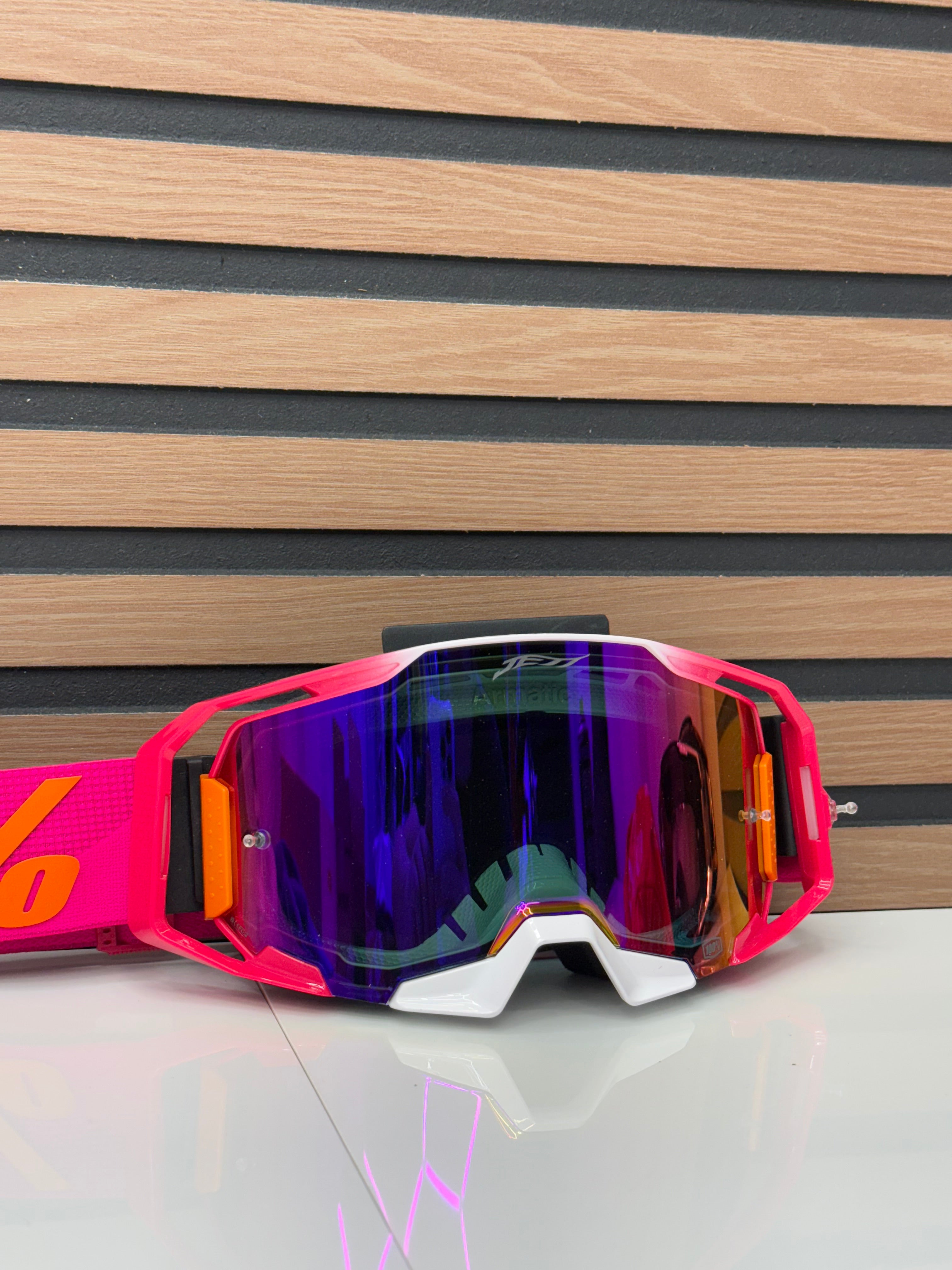 100% Armatic Goggle LE Lawrence 18 Pink / Orange - Torched Mirror Lens