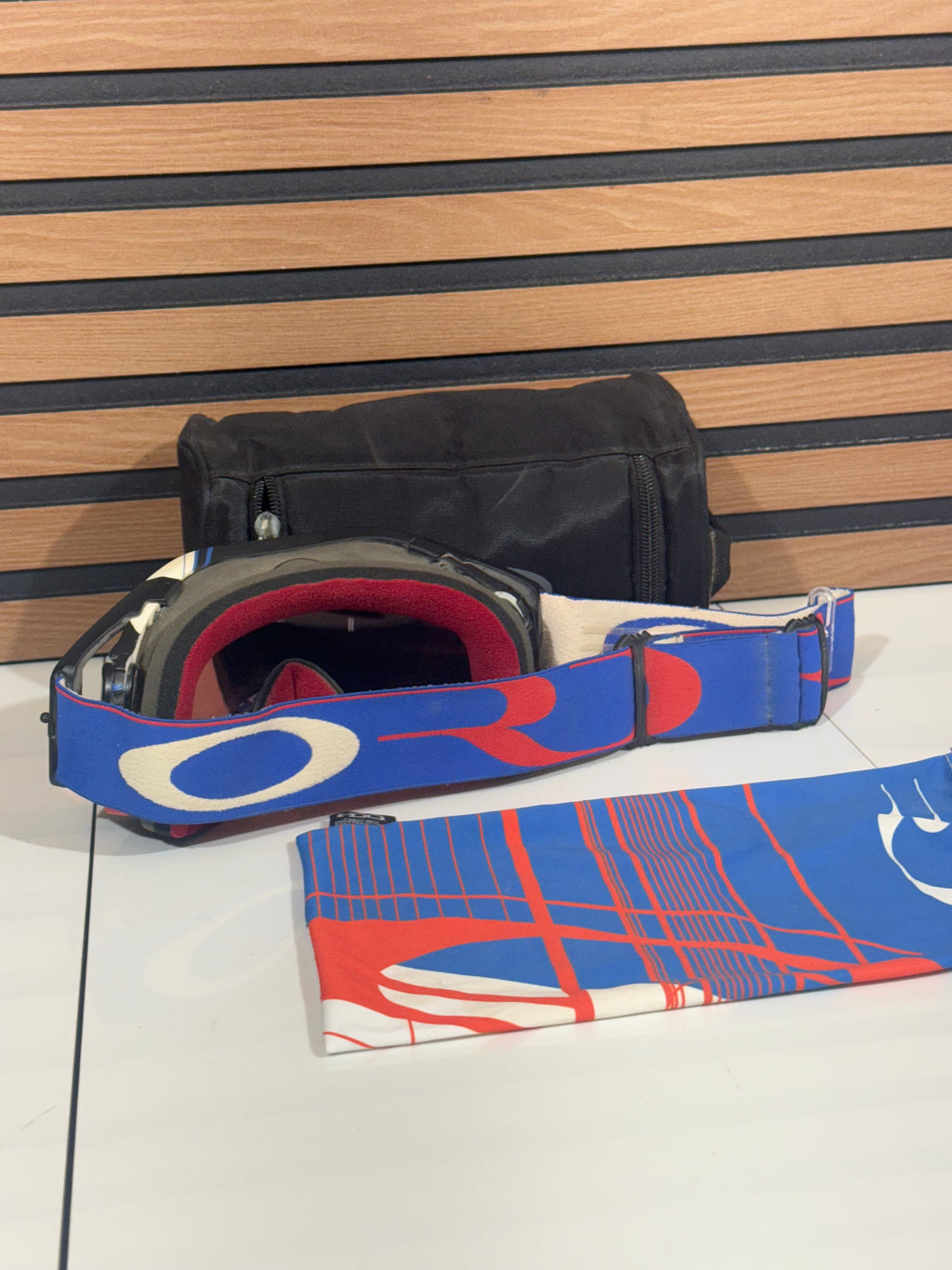 Rare Oakley Airbrake Ryan Dungey Goggle Blue / Red - Red Lens
