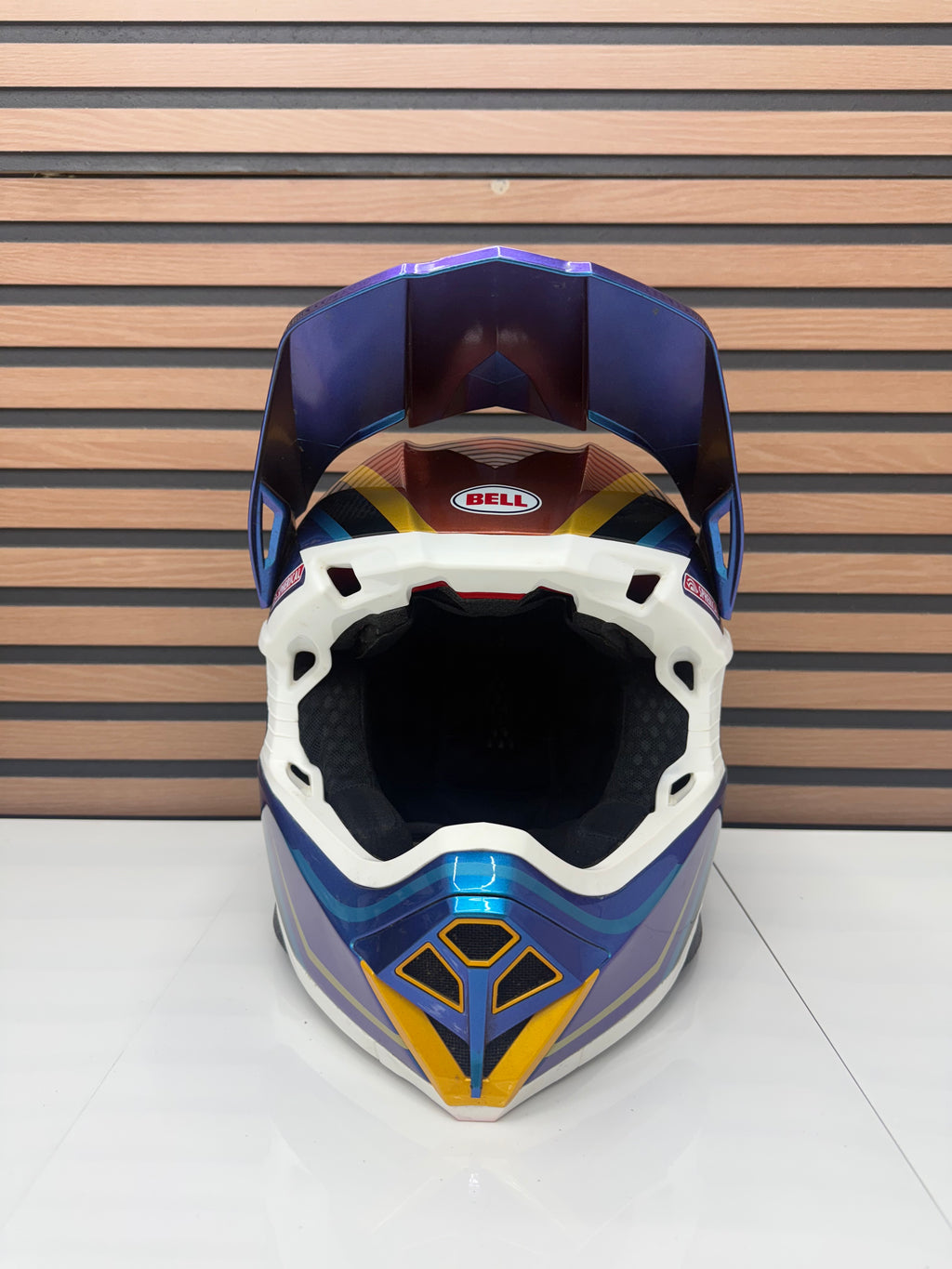 Like New - Bell Moto-10 Spherical Tomac Edition Helmet Blue / Bronze - Size Medium