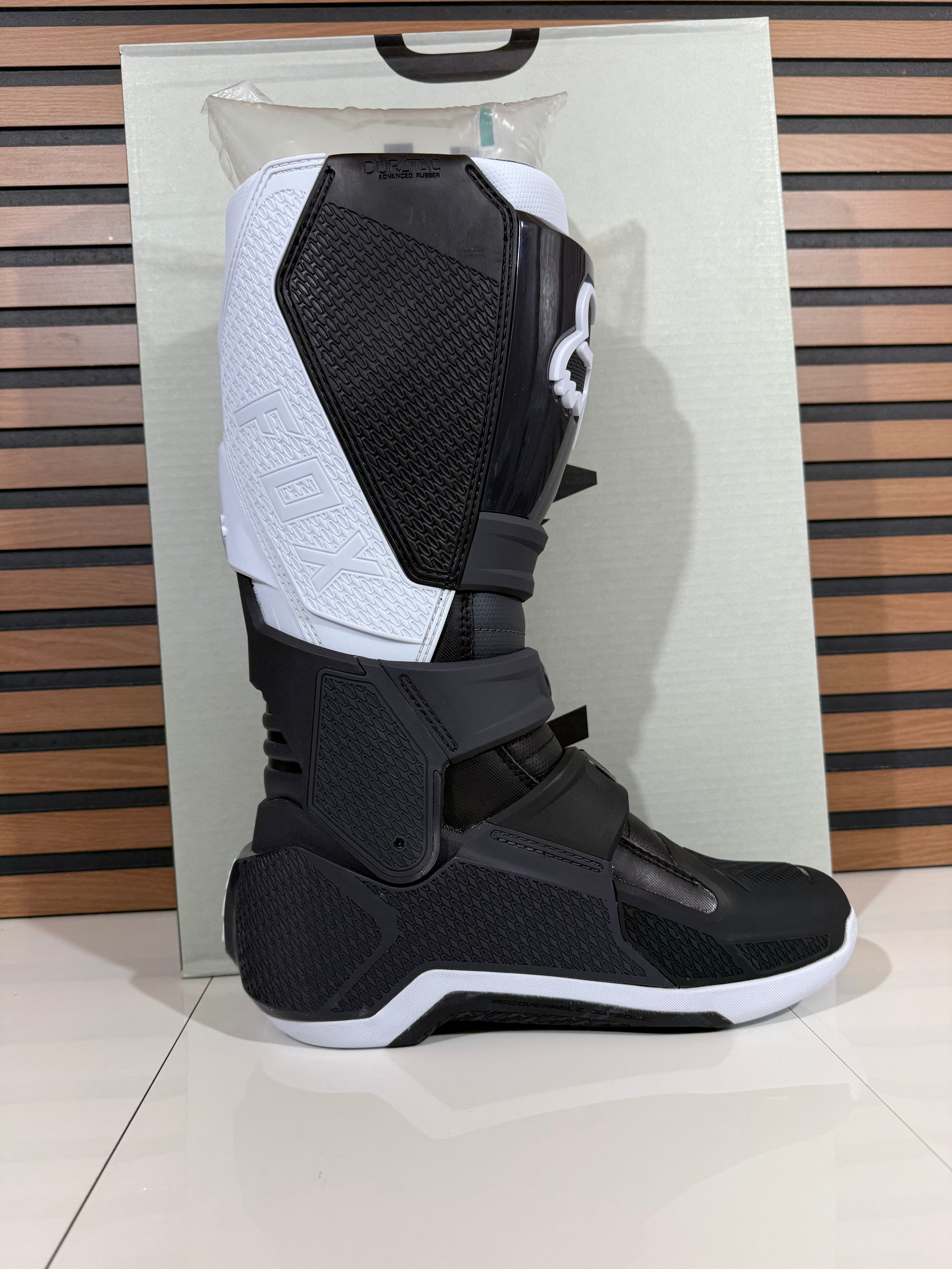 FOX Motion Boot Size 10 Black / Grey / White  Motocross Moto Boot