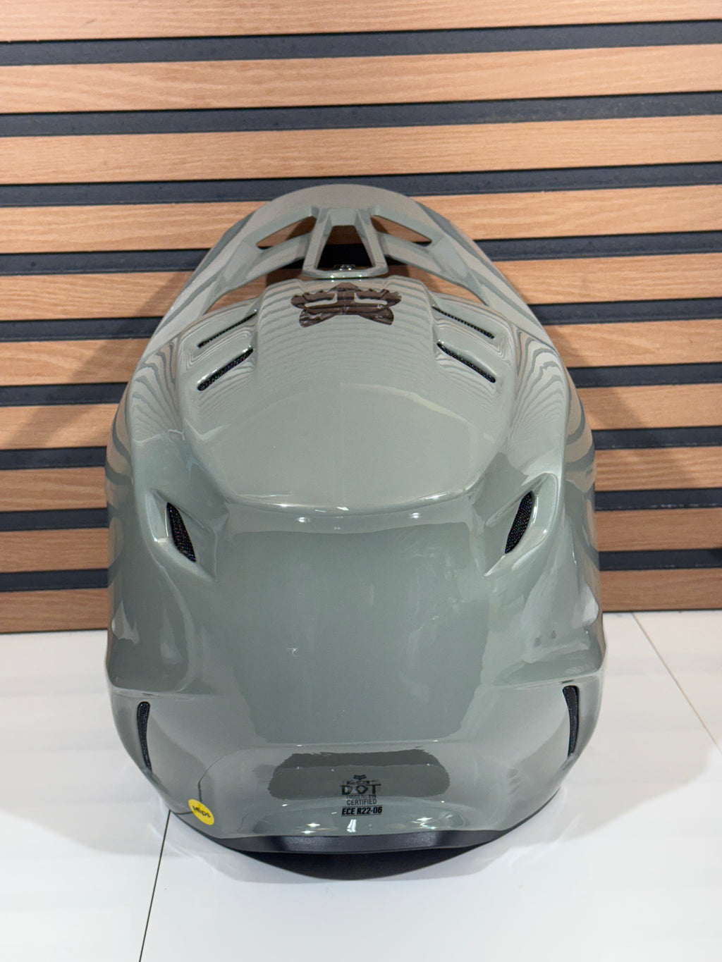 Fox Racing V3 RS Carbon Solid Helmet - Dark Stone Grey - Large