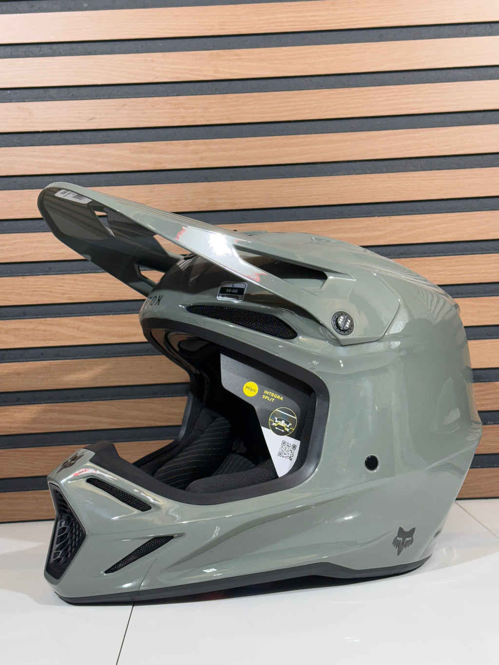 Fox Racing V3 RS Carbon Solid Helmet - Dark Stone Grey - Large