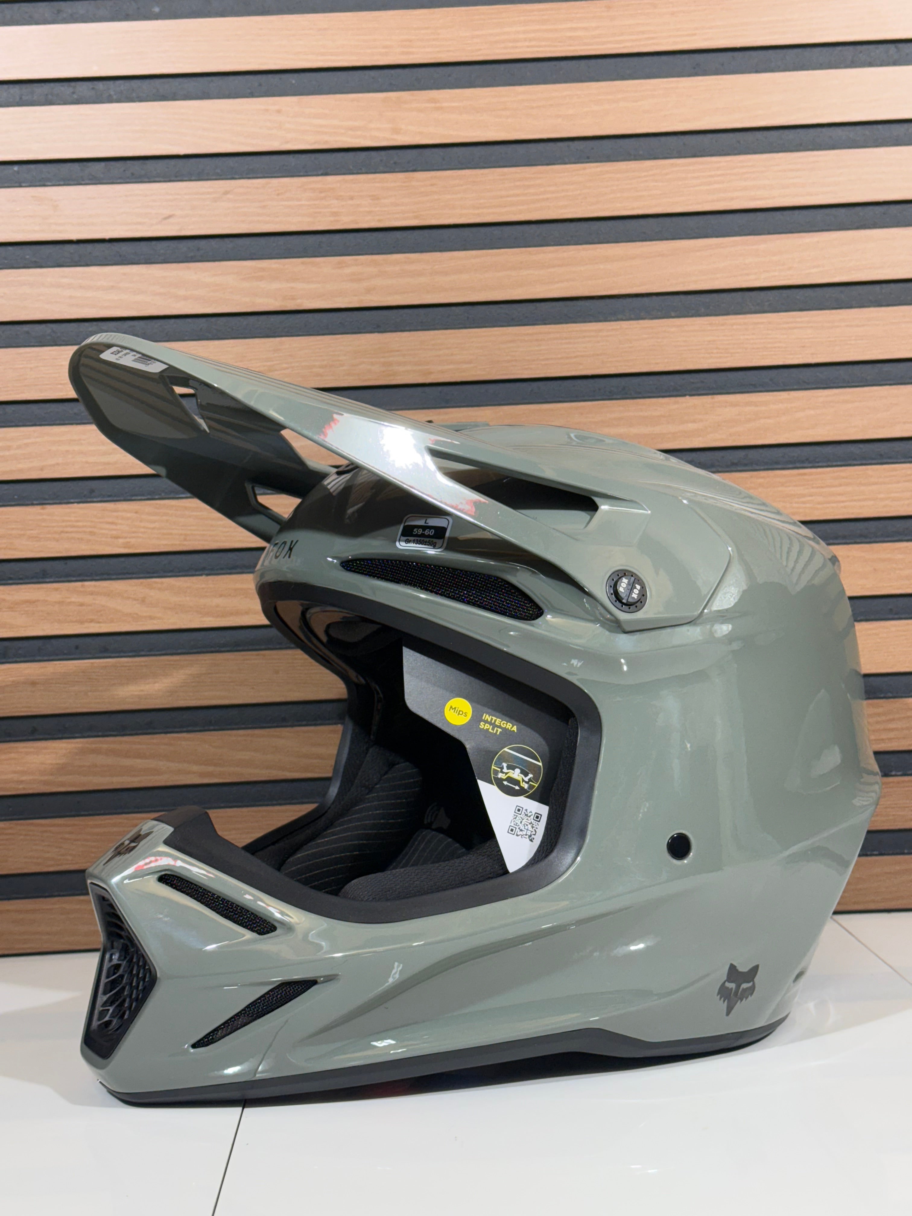 Fox Racing V3 RS Carbon Solid Helmet - Dark Stone Grey - Large