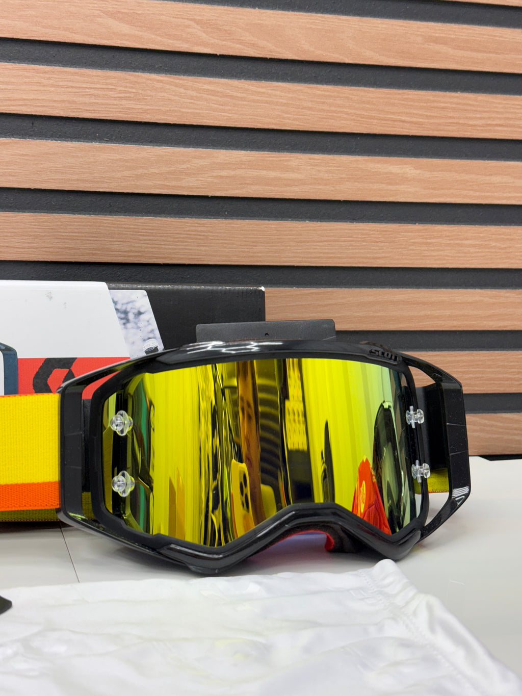 KTM Powerwear Scott Prospect Goggle Orange / Yellow - Gold Mirror Lens