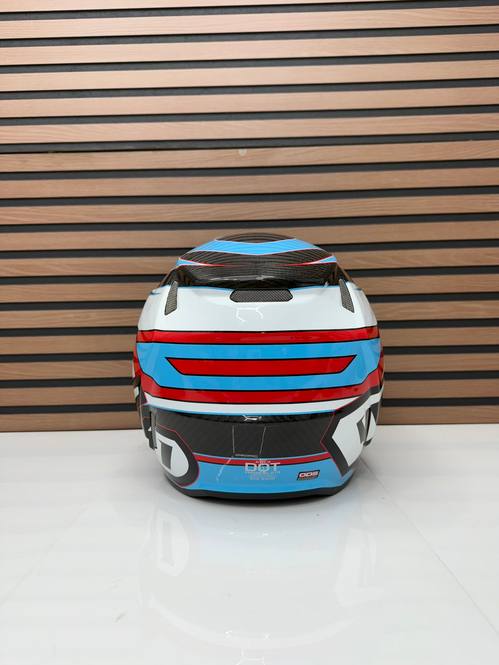 LIKE NEW - 6D Helmets ATR-3 Helmet - Hyper Gloss Red / Blue - XL
