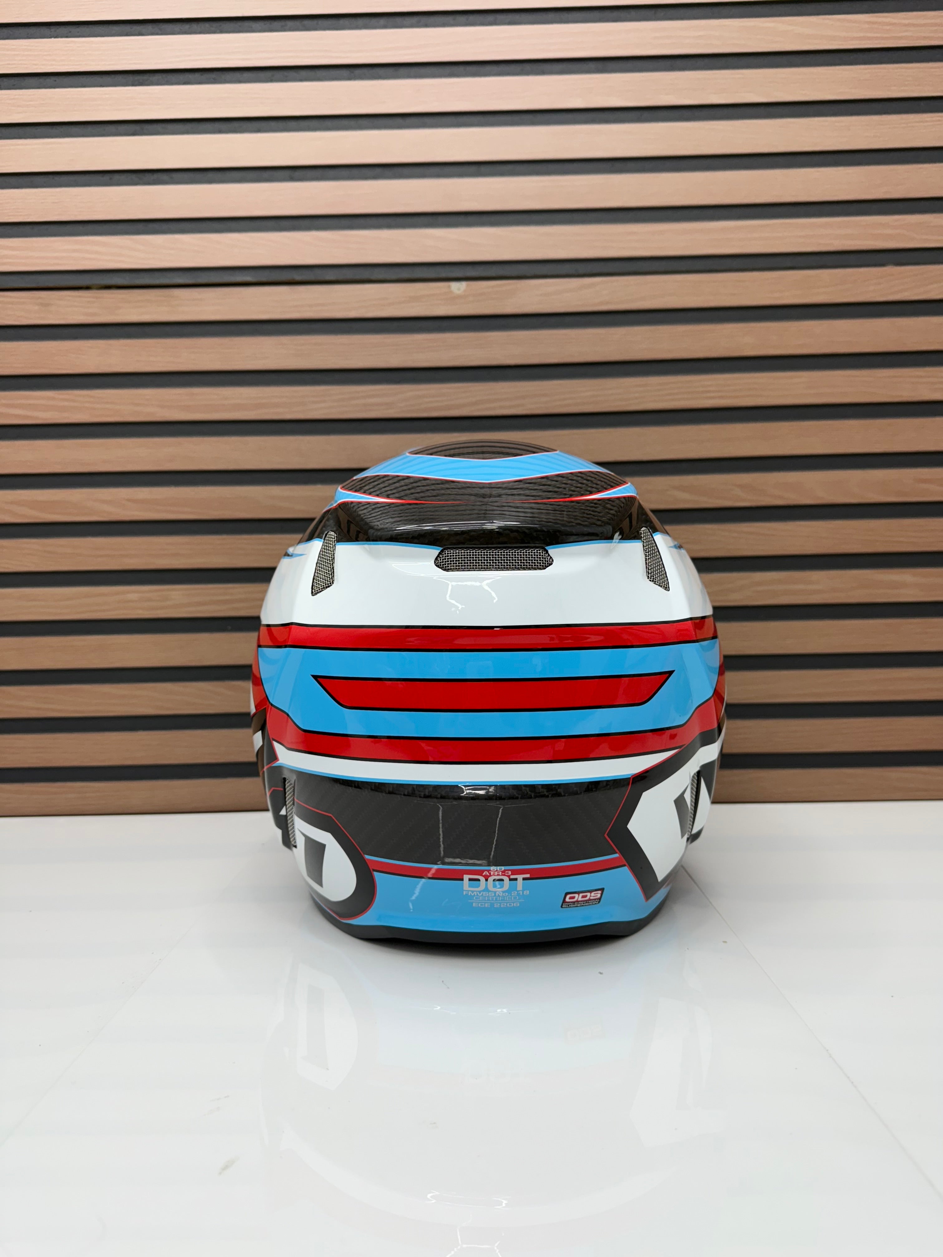 LIKE NEW - 6D Helmets ATR-3 Helmet - Hyper Gloss Red / Blue - XL