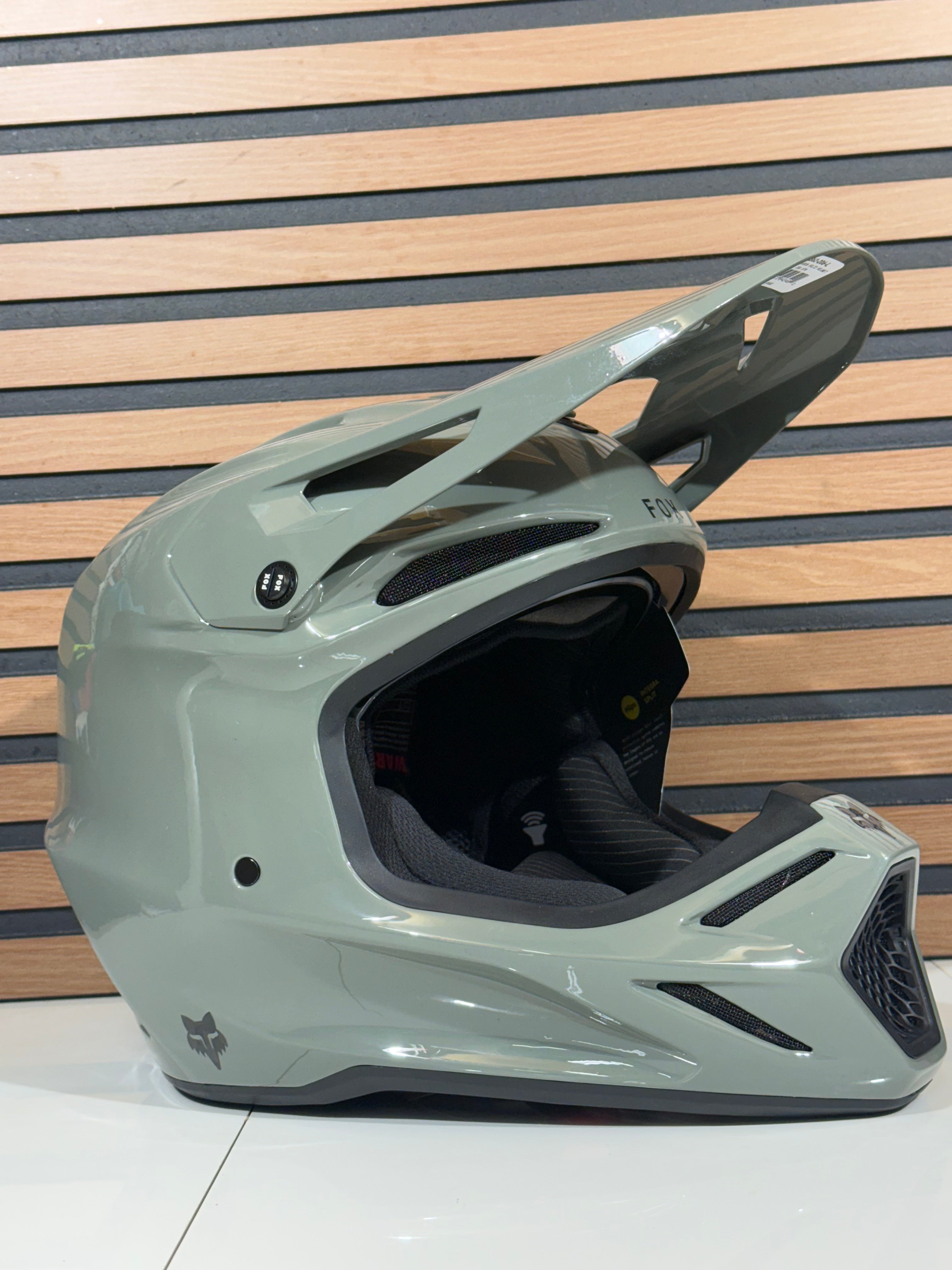 Fox Racing V3 RS Carbon Solid Helmet - Dark Stone Grey - Large