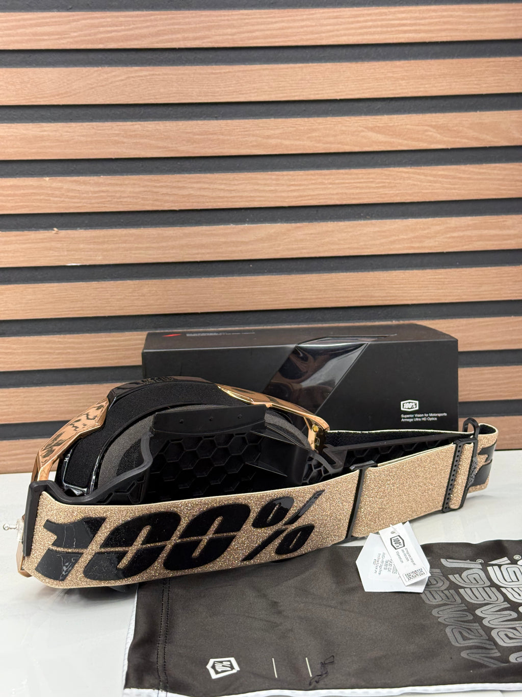 100% Armega Glory Bronze / Black -  Gold Mirror Lens Goggles