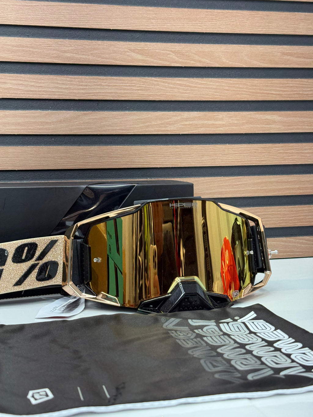 100% Armega Glory Bronze / Black -  Gold Mirror Lens Goggles