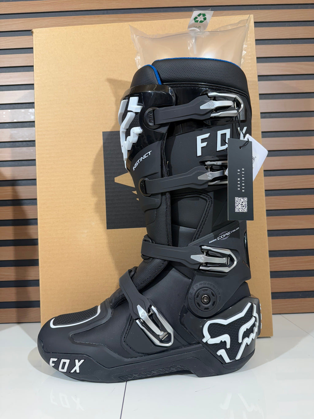 Fox Racing Instinct Motocross MX Boots Mens Size 11.5 Black / White
