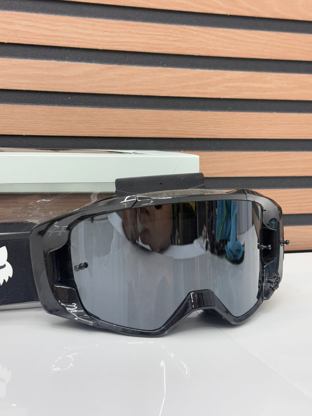 Fox Racing Vue Core Goggles - Black / White - Mirror Lens