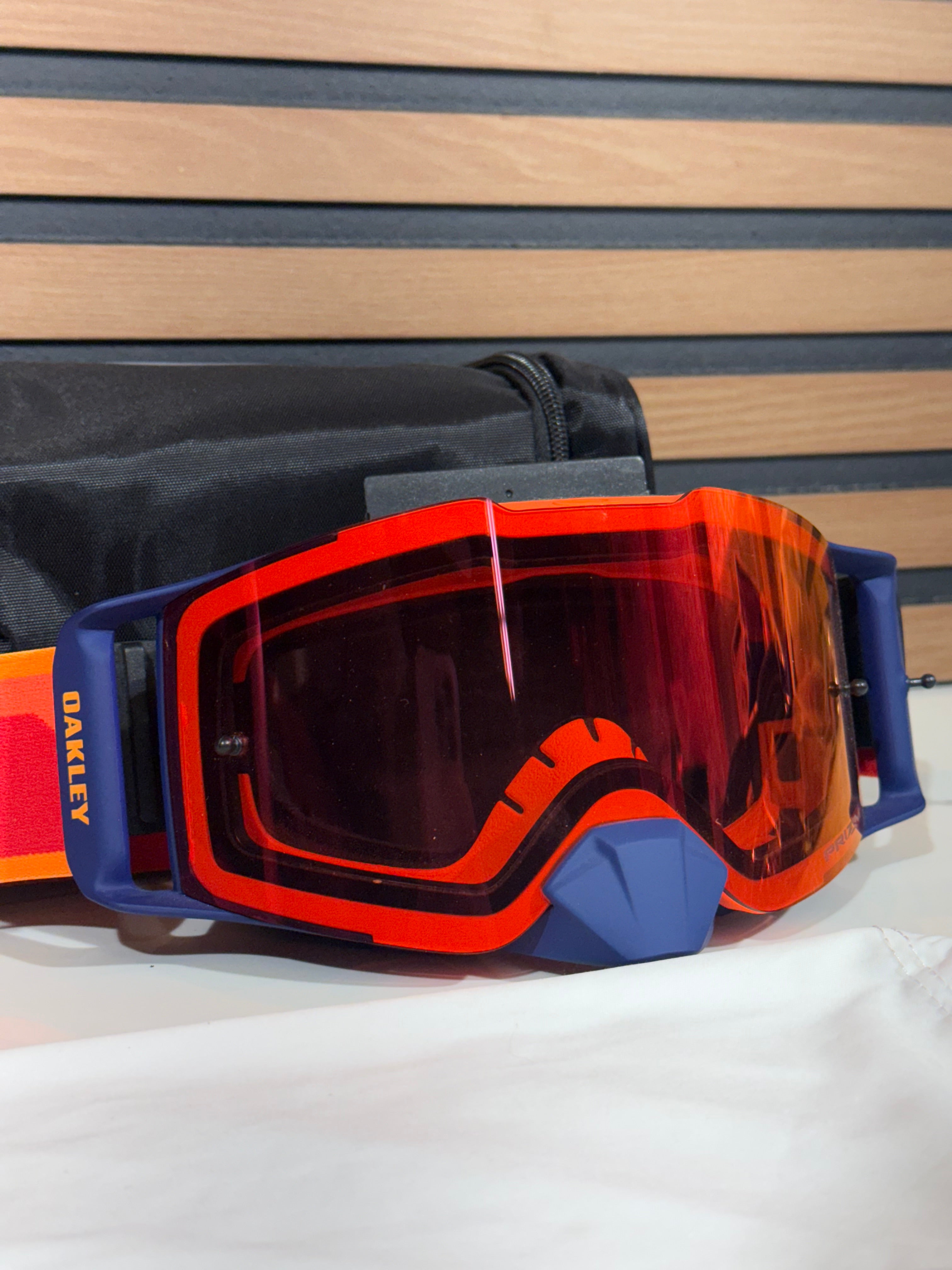 Oakley Front Line MX Goggles TLD Confetti Orange / Red - Red Prizm Lens