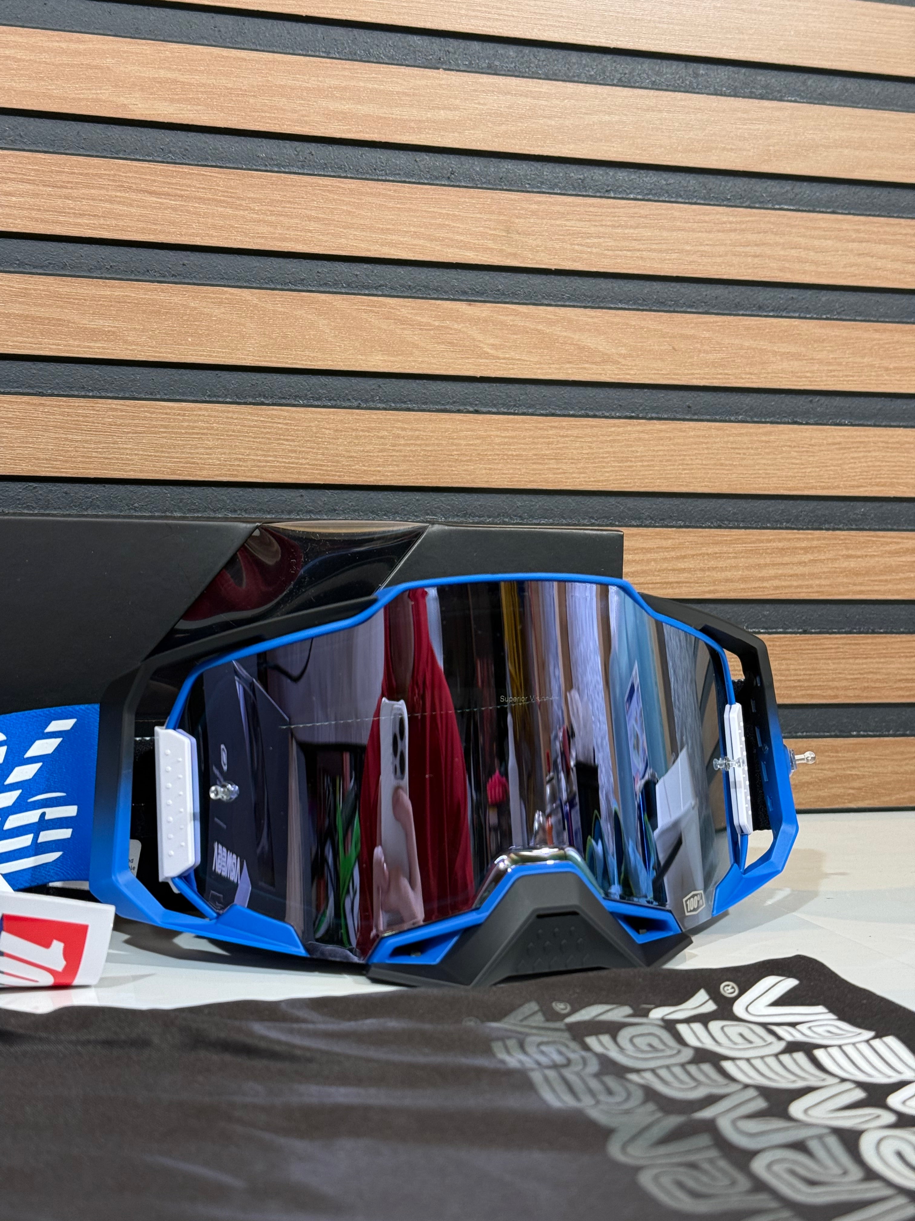 100% ARMEGA GOGGLE ROCKCHUCK - FLASH SILVER LENS