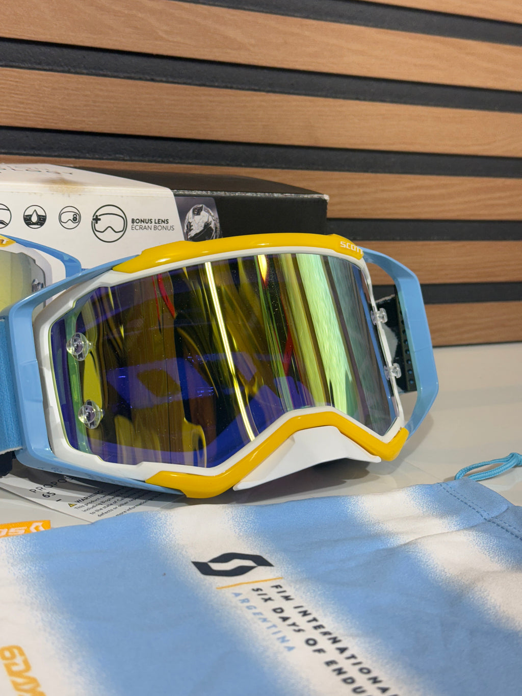 Scott Prospect Goggle 6 Days Yellow / Blue - Yellow Chrome Lens