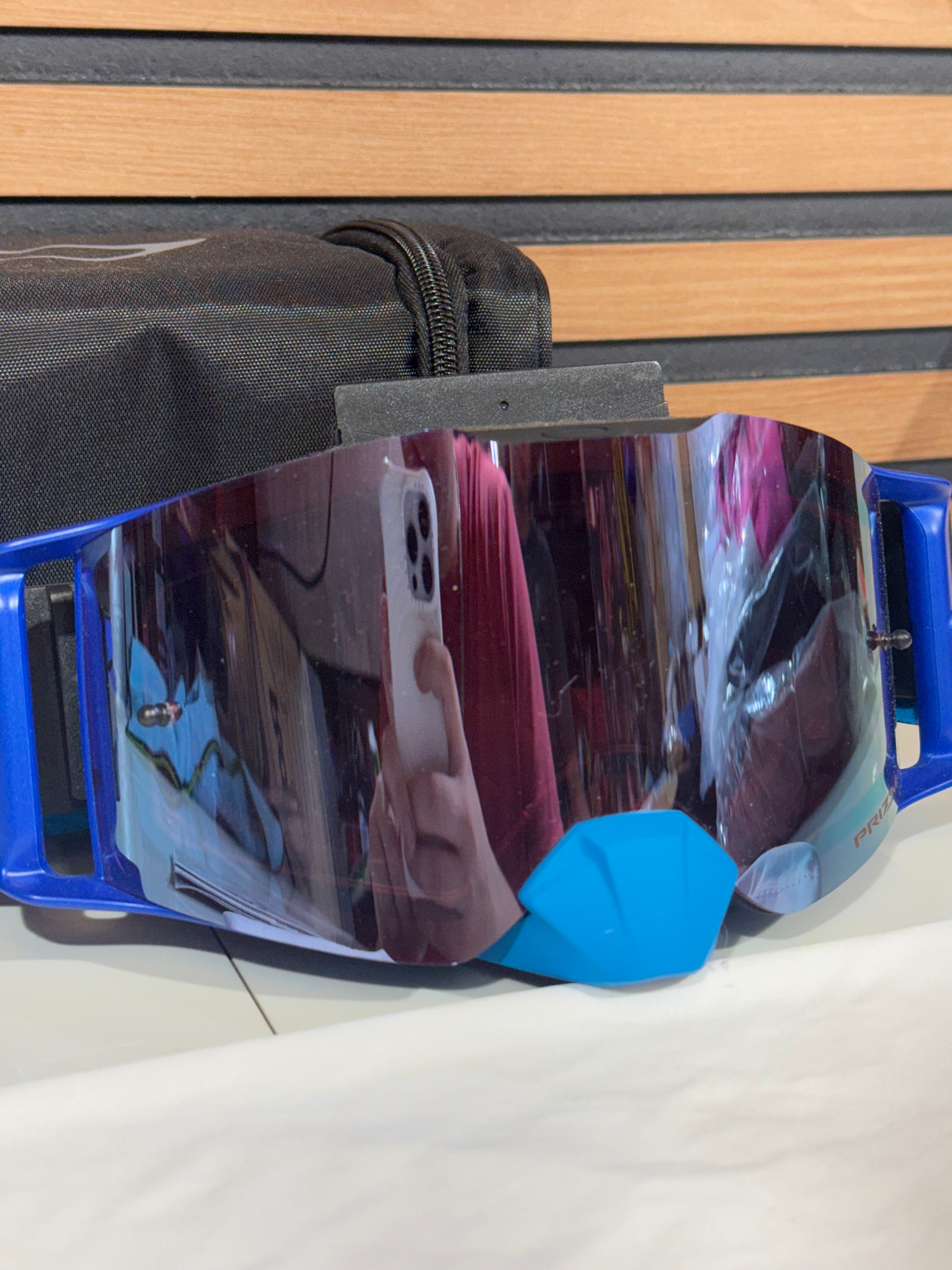 Oakley Front Line MX Goggles Camo Vine Stealth Blue / Grey - Prizm Sapphire Lens