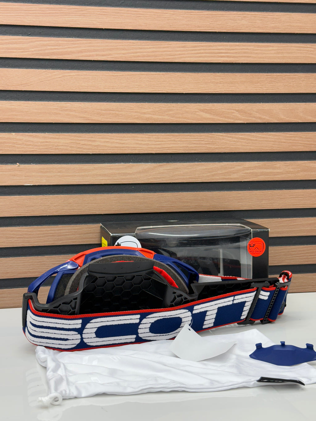 Scott Prospect MX Goggle Red / Blue - Blue Mirror Lens