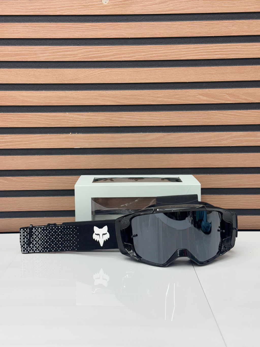 Fox Racing Vue Core Goggles - Black / White - Mirror Lens
