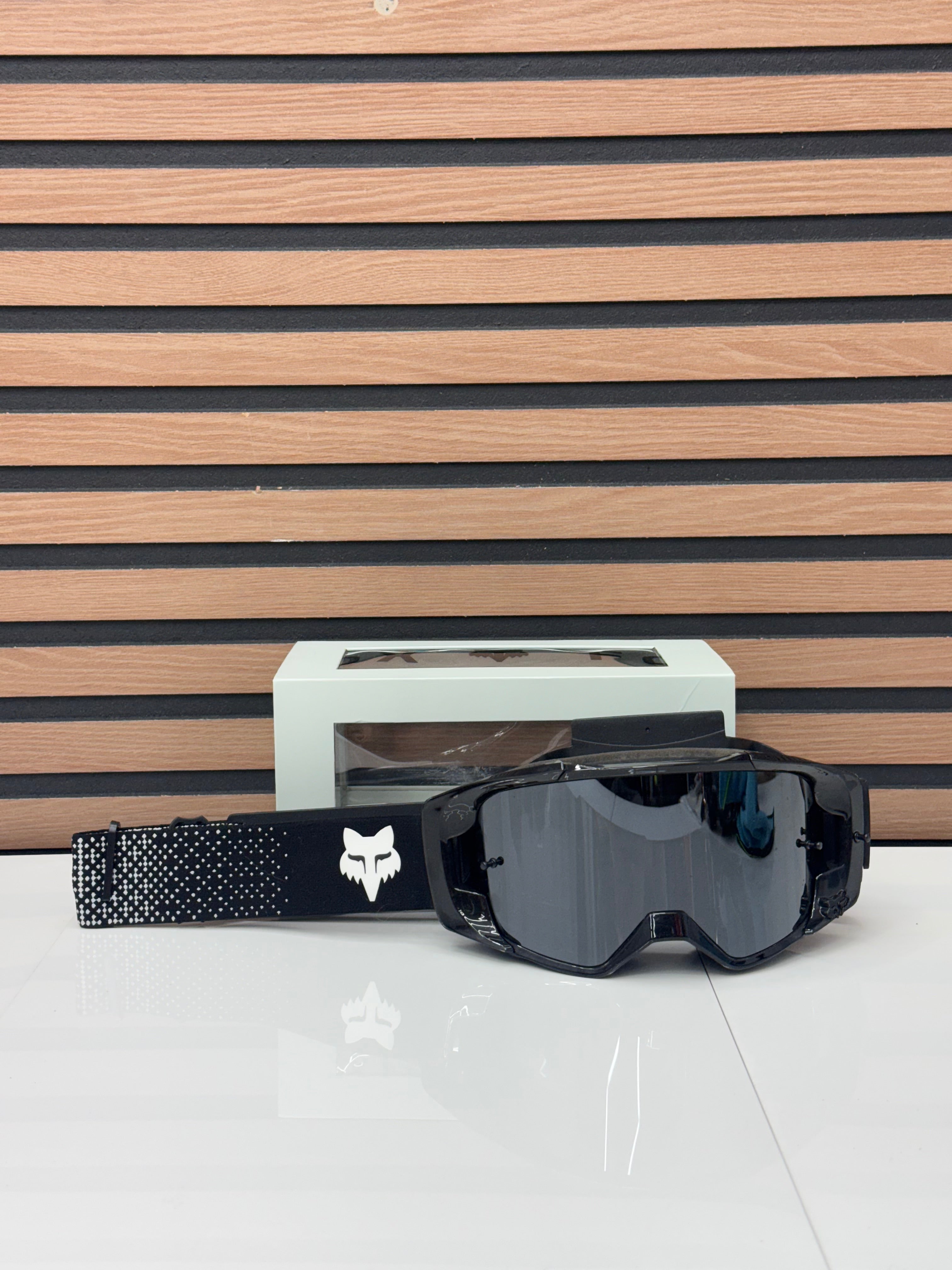 Fox Racing Vue Core Goggles - Black / White - Mirror Lens