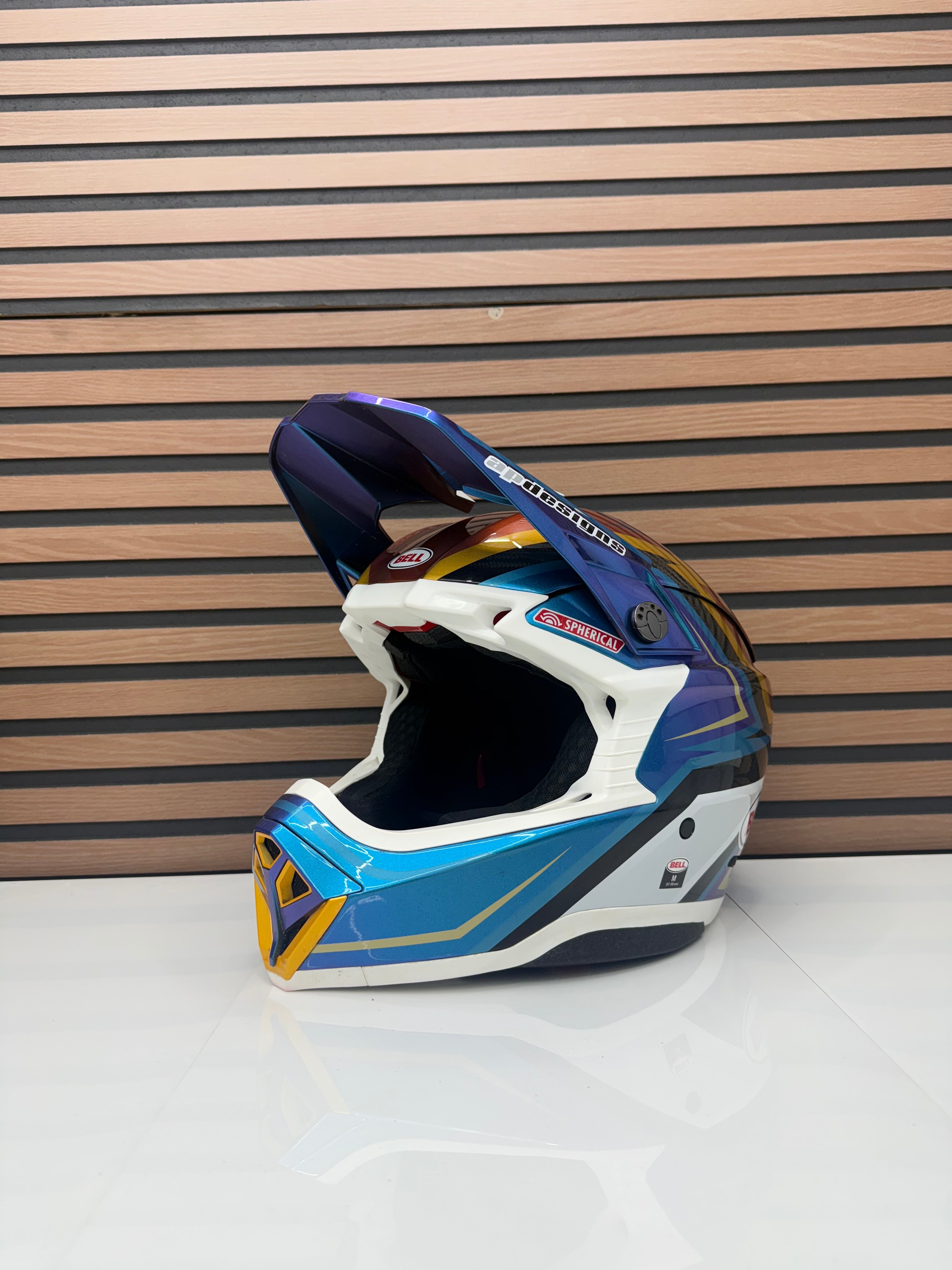 Like New - Bell Moto-10 Spherical Tomac Edition Helmet Blue / Bronze - Size Medium